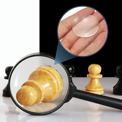 PATIKIL 12 Pack Biconvex Lens, 33.5mm Dia. 75mm Focal Length Optical Lenses Magnifier Paperweight Acrylic Double Convex for DIY Office Desk Home Science Experiment Telescope - Image 5