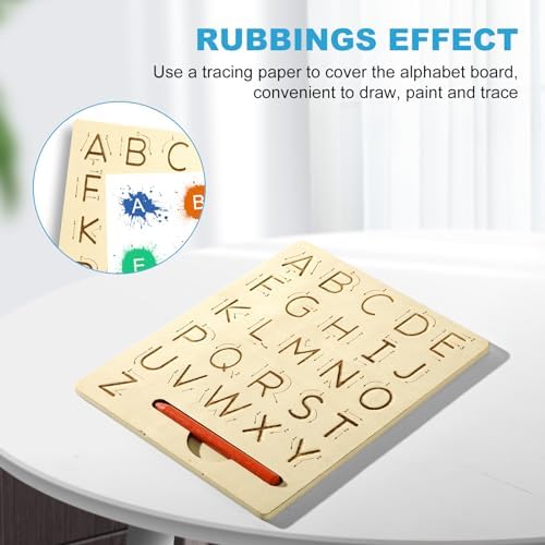 Wooden Letters Practicing Board,Reusable Handwriting Alphabet Tracing Board Double-Sided Toddlers and Preschool Gifts Learning Toys Learning to Write ABC for Kids Ages 3-8 - Image 6