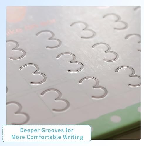 LUCKFUTURE Grooved Handwriting Book Practice, Magic Copybooks for Kids Reusable Handwriting Practice Set, Preschool Calligraphy Workbook with a Storage Bag for Easy Use(Large Size) - Image 4