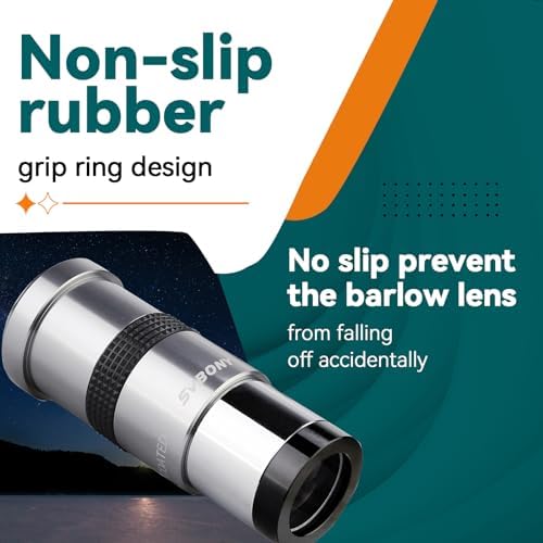 SVBONY SV137 3X Barlow Lens 1.25 inch Telescope Accessory Bundle with Eyepiece 40mm 1.25 inches Plossl Telescope Lens for Astronomy Telescope - Image 4