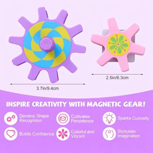Relaxweex 36 Pcs Magnetic Gears Interchangeable for Fridge, Macaron - Image 5