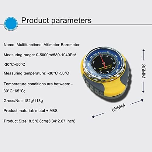 JINYISI Altimeter, Altimeter for Hiking, Four-in-one Multi-Function Barometer, Outdoor Mountaineering Compass Thermometer, Sports Multi-Function high Precision - Image 6
