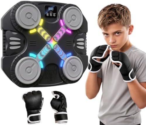 Music Boxing Machine for Kids, Smart Wall Mounted Wireless Punching Target by TiQtoy