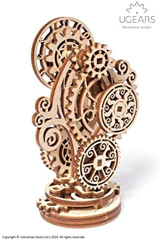 UGEARS Steampunk Clock 3D Wooden Puzzles for Adults - Wooden Model Kits for Adults Mechanical Build a Clock Kit Steampunk Decor Clocks Puzzle Brain Teaser, Hobby Set Home Decoration