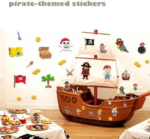 228Pcs Foam Pirate Stickers, Bulk Halloween Decorations Materials - Image 6