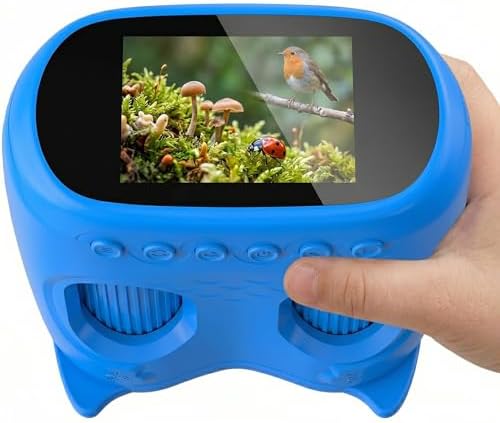 2-in-1 Kids Microscope and Telescope, 1000X Handheld Digital Microscope for Kids, 2.0" Screen, 8 LED, 10X Pocket Telescope for Outdoor, 1080P Camera STEM Toys Gifts for Boys Girls 4-12, Indigo by OaeblleScienceExplorers