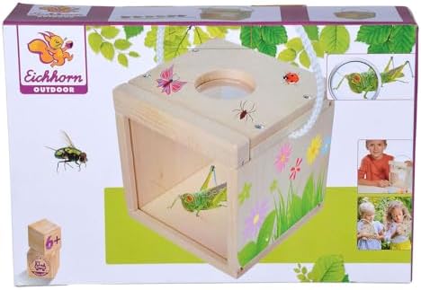 Eichhorn - Outdoor Insect Observation Box for Assembling and Painting, Includes Paint and Brush, 12 x 12 x 12 cm, Made of Basswood, from 6 Years - Image 3