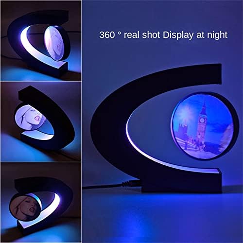 Personalized Magnetic Levitation Floating Photo Frame with LED Light Anti Gravity Maglev Picture Display Frame Office Home Desk Gadget Decor Birthday Gift for Men Family Husband Wife - Image 2