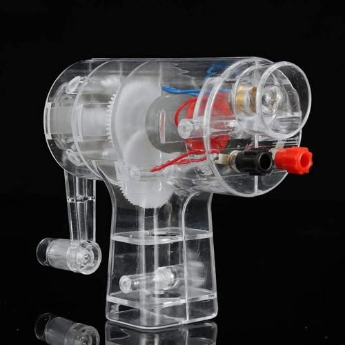 Manual Crank Generator Model Electronic Mechanical Power Physics Hand Crank Generator Hand Crank AC and DC Generator Hand Cranked Three-Phase DC Generator Clear Hand Crank - Image 4