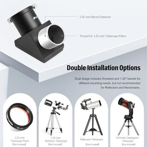 Astromania 1.25" 40mm Super Plossl Telescope Eyepiece - Bundle with - 1.25" 90-Degree Diagonal Mirror - Image 5
