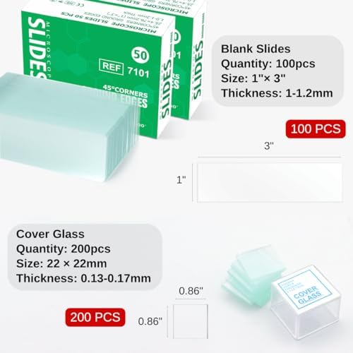 ZEEGOO Microscope Slides and Covers, 100 Glass Slides + 200 Coverslips - Image 6