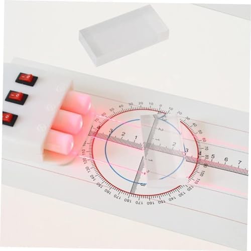 GeRRiT Optical Concave Convex Lens Prism Set Physical Optical Kit Laboratory Equipment Light Reflection Demo Light Full Refraction Demonstrator Physical Optics Experiment Kit Science Equipment - Image 6