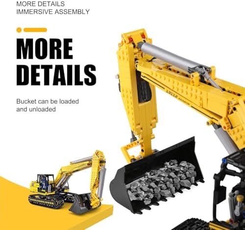 Mould King 13112 RC Excavator Building Set, Remote Control Truck Model Kit - Image 4