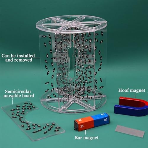 Three-Dimensional Magnetic Field Line Demonstrator with Hoof Magnet and Bar Magnet Physical Magnetic Field Demonstration Experimental Equipment Three-Dimensional Magnetic Line Demonstrator - Image 2