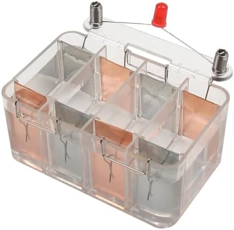Saltwater Primary Battery Experiment Kit Electrochemical Power Generation Demonstrator Student Physics Electrics Teaching Apparatus Galvanic Cell for Classroom Science Lab by Unknown