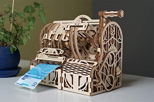 UGEARS 3D Puzzles Wooden Box - DIY Cash Register with Money Box - Exclusive Wooden Model Kits for Adults to Build - Vintage Wooden Mechanical Models - Self Assembly Woodcraft Construction Kits - Image 5