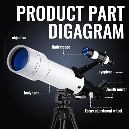 Telescope, 70mm Aperture, 400mm, White - Image 5