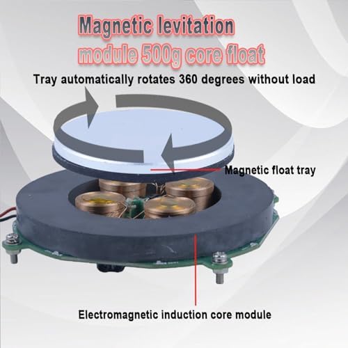 Magnetic Levitation Module Kit, 100mm DIY Floating Platform Base with LED Lights, 50mm Magnet Disc for Levitating Speaker Display Stand Anti-Gravity Projects - Image 2