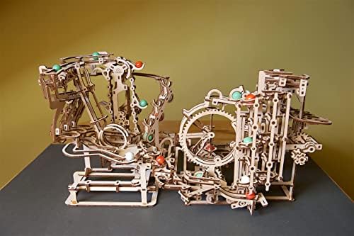 UGEARS 2 in 1 3D Puzzle Marble Run Chain Hoist Plus Stepped Lift - DIY Wooden Mechanical Kit for Adults and Kids - Image 7