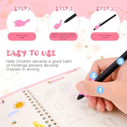 Magic Grooved Reusable Writing Books, Tracing Workbook for Kids Ages 3‑5 - Image 6