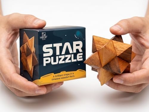 BSIRI Adults Games Gifts Wooden Star Cube Puzzle Game Brain Teasers of the Logic Game Adults Seniors and Teen to Challenge Puzzles for Fun Entertaining Things and Fun Tools of Parents - Image 5