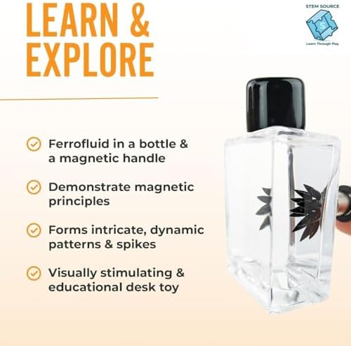 Ferrofluid Display Kit, Magnetic Liquid Science Desk Toy with 2 Magnets - Image 3