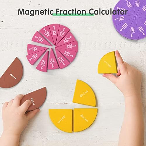 Magnetic Fraction Tiles Circles 51 pcs Fraction Bars Set - Image 2