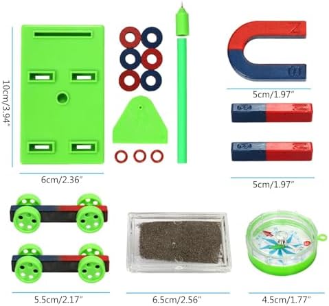 Physics Magnet Experiment Set Science Lab Equipment U-Shaped Horseshoe Magnets Compass Iron Powder Magnetic Levitation Teaching Aids Educational Kit for Students Classroom Demonstration - Image 4
