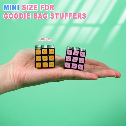 48 Pack Animals Mini Cube Bulk, 1.18 Inch 3x3x3 Small Puzzle Cubes Set, Animal Themed Birthday Party Favors, Classroom Rewards Prizes, Stocking Stuffers, Easter Basket Fillers for Kids - Image 2