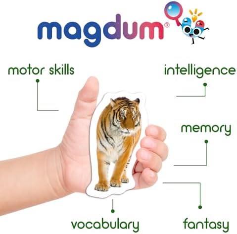 Fridge Magnets for Kids - 19 Zoo Animal Magnets - Educational Toy - Image 5