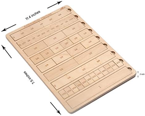 EKOPLAY’s Wooden Puzzles for Kids, 31 Piece Puzzle for School Kids, Learning Educational Toys Gifts for Boys Girls. Mathematical Puzzle Sets Arithmasticks Fractions Puzzle. Age 5+ Years. - Image 2