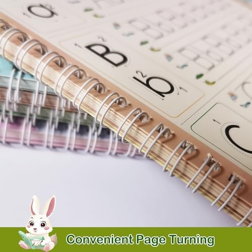 Magic Grooved Practice Copybook 5 Pack with Pens, Groove Reusable Magical Handwriting Workbooks, Tracing Letters Numbers, Math, Kindergarten Sight Words for Kids Ages 3-8 for Preschool(5books+Pens） - Image 5