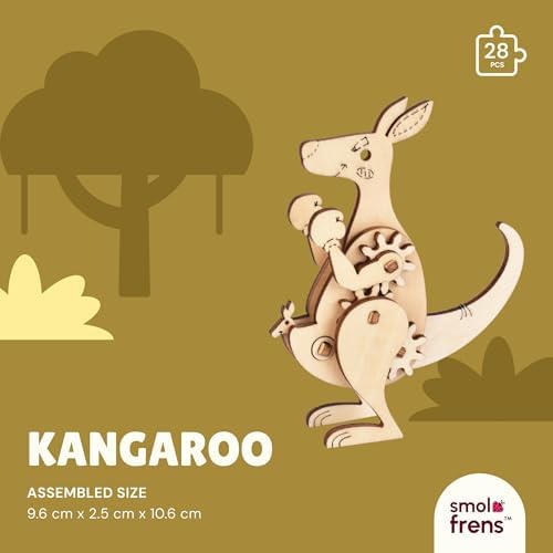 3D Wooden Puzzles for Kids Ages 8+, 6 Pack Animal Puzzles, FSC-Certified Wood, Plastic-Free Toy, STEM Kit for Kids Teens Adults, Wood Craft Model Kit, Individually Wrapped Party Favors - Exotic Frens - Image 4