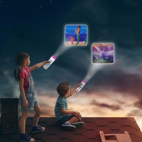 Georgie Porgy Children Projector Toys Educational Science Set Wall Ceiling Tent Torch Flashlight for Kids Gifts for Boys Girls (Unicorn + Mermaid) - Image 2