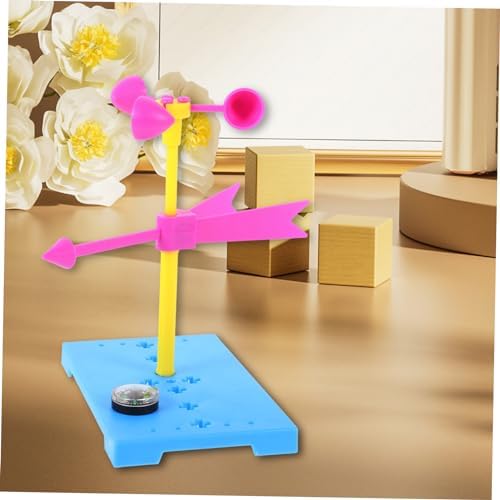 BESPORTBLE 2 Sets Educational Hand Made Anemometer DIY Wind Measurement Tool for Fun Science Experiment Kit to Enhance Imagination and Practical Skills Random Color - Image 6