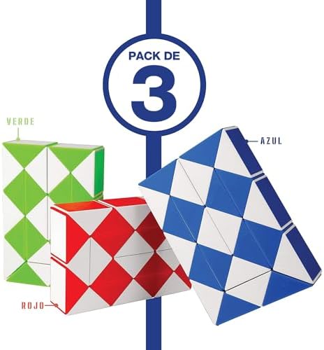Neliblu Sensory Fidget Snake Cube Twist Puzzles - Stocking Stuffers - Bulk Pack of 3 Assorted Colors - Image 2