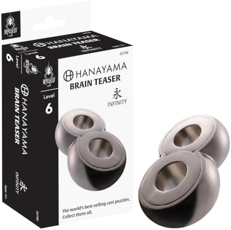 BePuzzled | Infinity Hanayama Metal Brainteaser Puzzle Mensa Rated Level 6, for Ages 12 and Up by BePuzzled