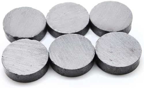 Eisco - Ceramic Disc Magnets Pack of 6-25x5mm - Durable and Versatile Magnets for Science, Education, and Experiments - Ideal for Magnetic Fields Studies, STEM Projects, and Lab Applications by EiscoLabs