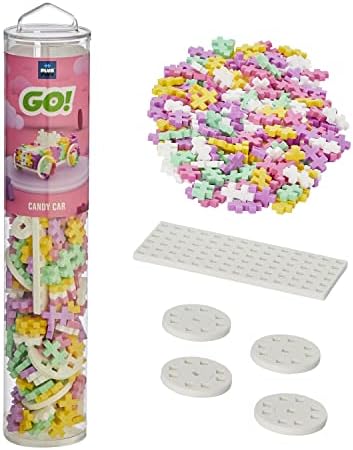 PLUS PLUS Color Cars Tube, Candy - Car Building Kit, 200 pc Hashtag Blocks - Image 2