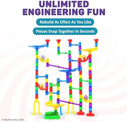 Marble Genius Marble Run Starter Set, 130 Pieces, STEM Toy - Image 4