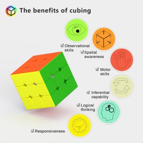 Vdealen 3x3 Speed Cube Stickerless Smooth Turning Magic Cube for Beginners - Image 3