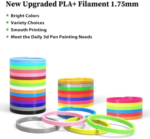 3D Pen Filament Refills 30 Colors, Bonus 250 Stencils eBooks - 3D Pen Filament PLA 1.75mm,Non-Toxic, Smooth Printing Refills - Image 5