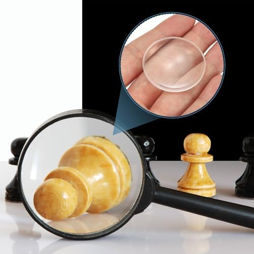 PATIKIL 20 Pack Biconvex Lens, 37mm Dia. 42mm Focal Length Aspheric Optical Lenses Magnifier Paperweight Acrylic Double Convex for DIY Office Desk Home Science Experiment Telescope - Image 5