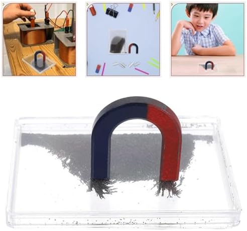 Physics Science Magnets Kit Scientific Iron Filings Box Comprising Magnetic Field Demonstrator Powder Shaped Magnet Electromagnetism Teaching Instrument for Classroom Experiments - Image 4
