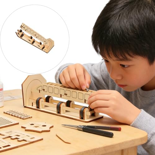 Wooden Levitation Train Model Toy Hands on Learning Toy for Students Learning Physics Principles Wooden Levitation Train Model Set - Image 2