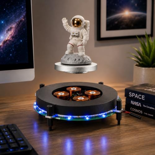 Magnetic Levitation Display Stand, 360° Rotating Floating Platform for Collectibles, Figures, Models and Desk Display, Black - Image 6