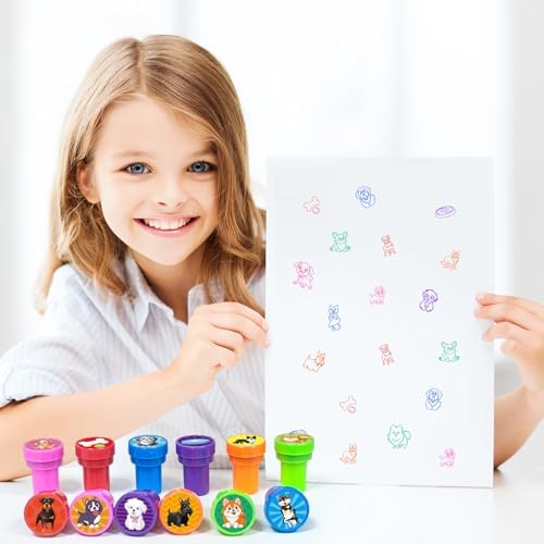 Cinrobiye 24 Pcs Dog Stampers Party Favor Set, Cute Puppy Stamps for Kids Birthday Party, Classroom Rewards, Carnival Prizes, Goody Bag Fillers, Dog Lover Party Supplies - Image 5