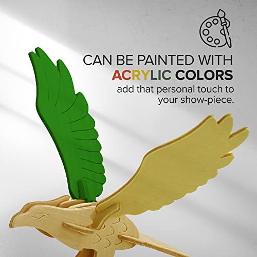 Hands Craft DIY 3D Wooden Puzzle – 6 Assorted Bird Animals Bundle Pack Set Brain Teaser Puzzles Educational STEM Toy Adults and Kids to Build Safe and Non-Toxic Easy Punch Out Premium Wood JP2B4 - Image 6