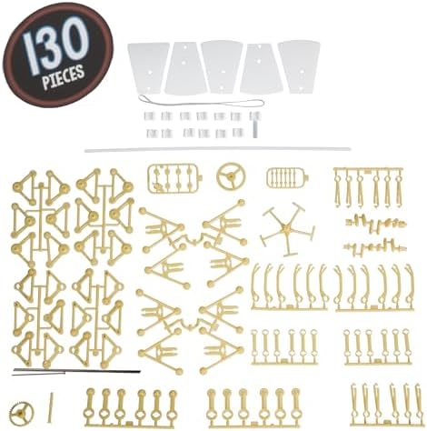 Heebie Jeebies Wind Walker STEM Activity- Mini Jansen Strandbeest DIY Model Kit Sculpture- Develop Problem-Solving, Creative Thinking Skills, Attention to Detail- No Electricity or Batteries- Ages 8+ - Image 3