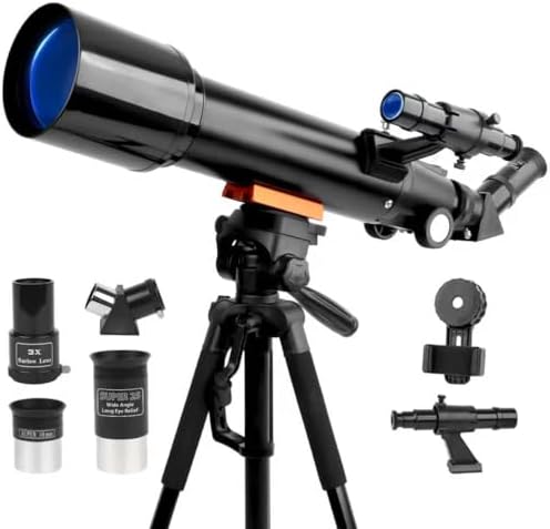 Telescope, 70mm Aperture Portable Refractor Telescopes for Astronomy Beginners, 500mm Professional Travel Telescope with Carry Bag, Black by NEYLANG